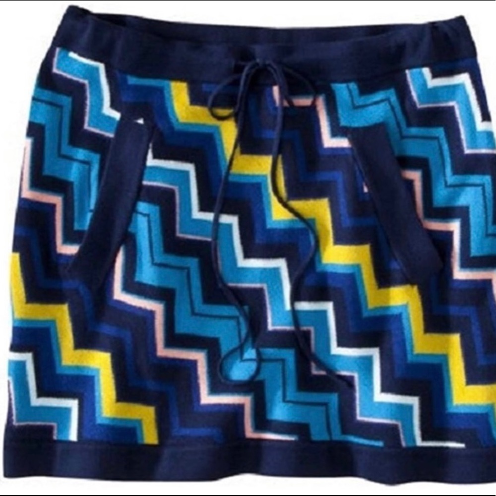 Missoni Zig Zag Mini Skirt for Target Blue Knit Mini L